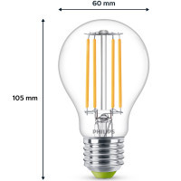 Produktbild för LED E27 Normal 40W Klar 485lm 3000K Energiklass A (Skadad)