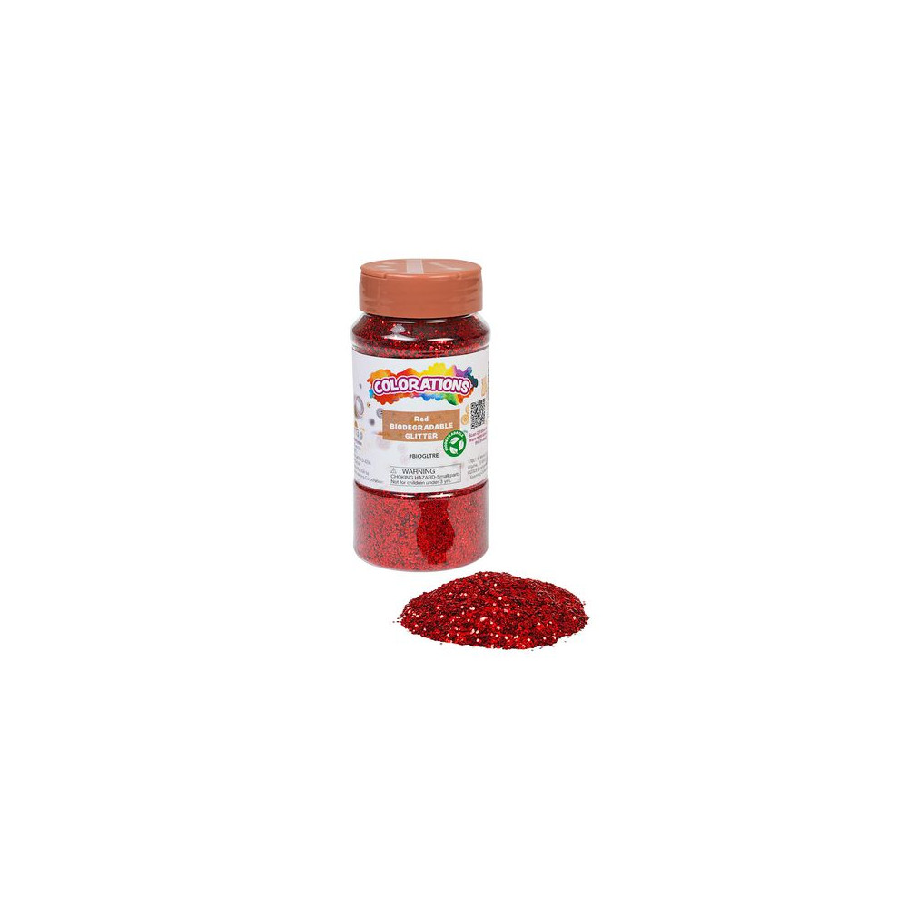 Produktbild för Bioglitter 113gr röd