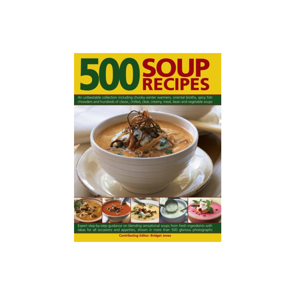 Produktbild för 500 Soup Recipes (häftad, eng)