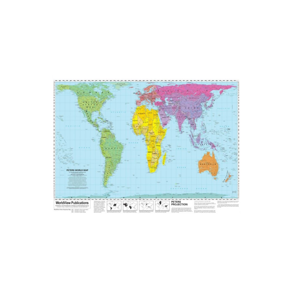 Produktbild för Peters Projection World Map (Flat, rolled)
