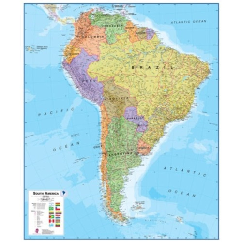Maps International Ltd America south laminated