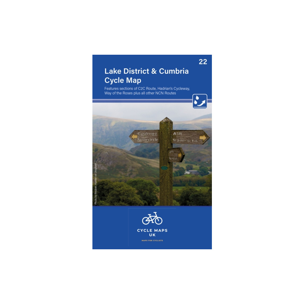 Produktbild för Lake District & Cumbria Cycle Map 22