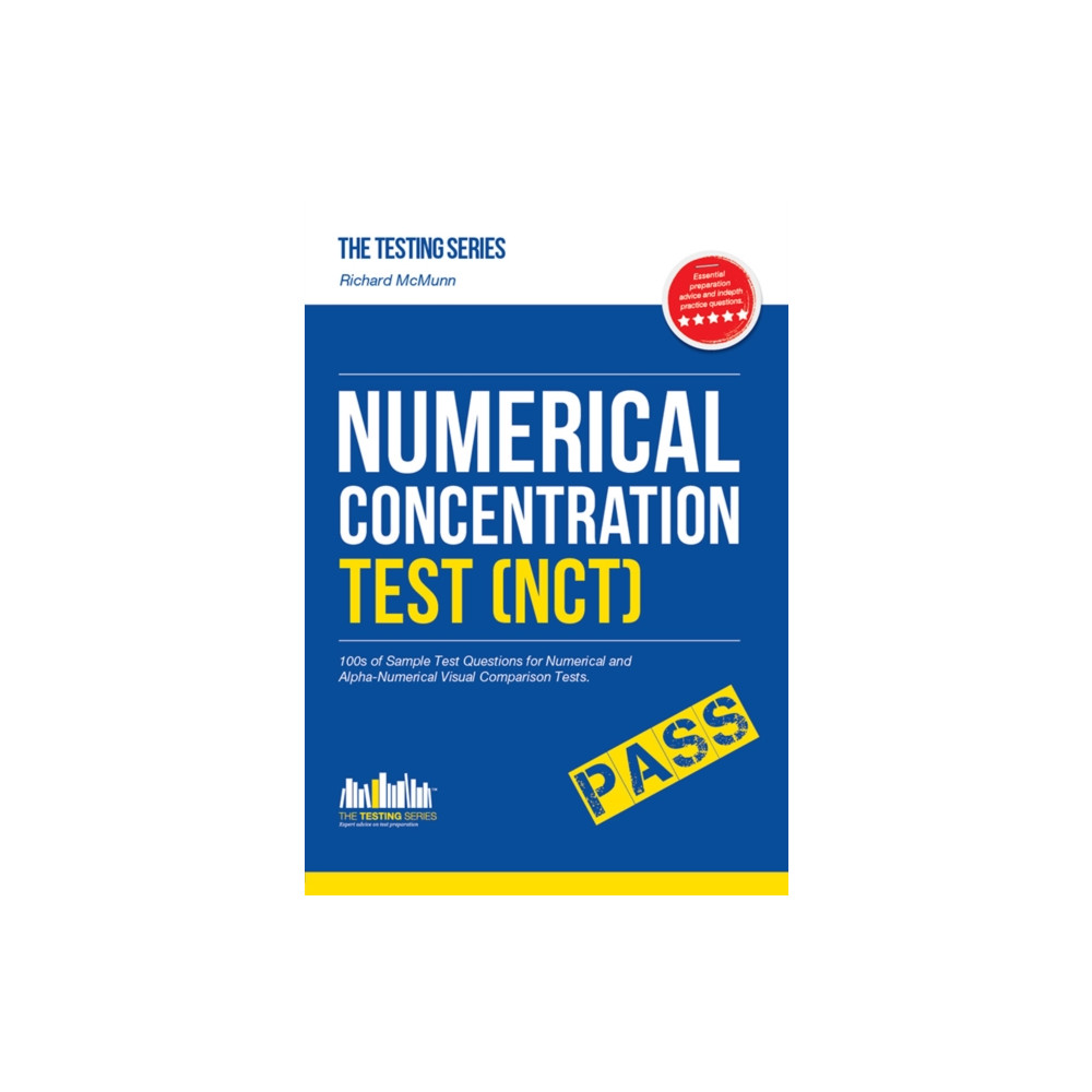Produktbild för Numerical Concentration Test (NCT): Sample Test Questions for Train Drivers and Recruitment Processes to Help Improve Concentration and Working Under Pressure (häftad, eng)