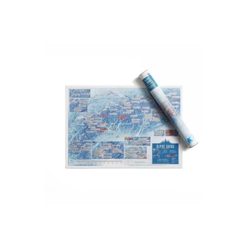 Produktbild för Alpine Skiing Collect and Scratch Print