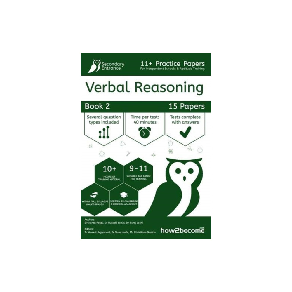 Produktbild för 11+ Practice Papers For Independent Schools & Aptitude Training Verbal Reasoning Book 2 (häftad, eng)