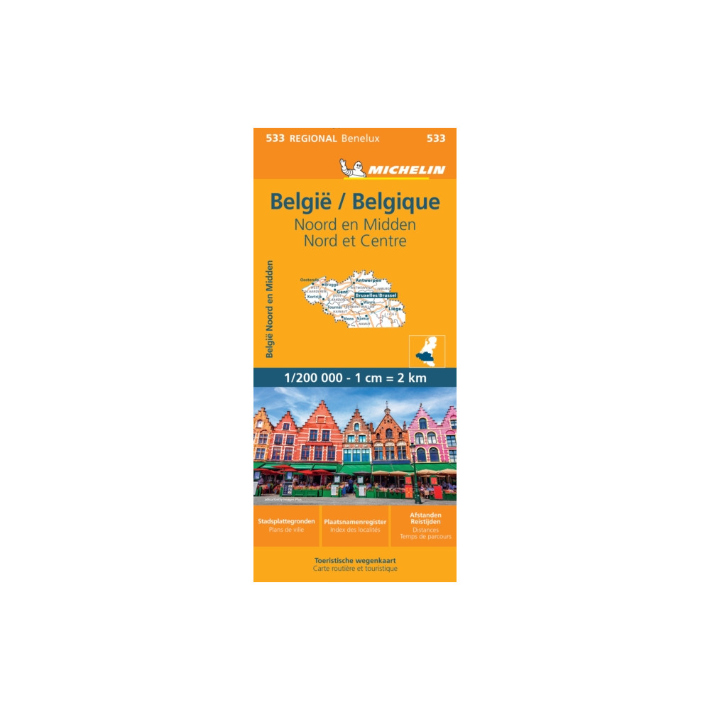 Produktbild för Belgium North & Central - Michelin Regional Map 533