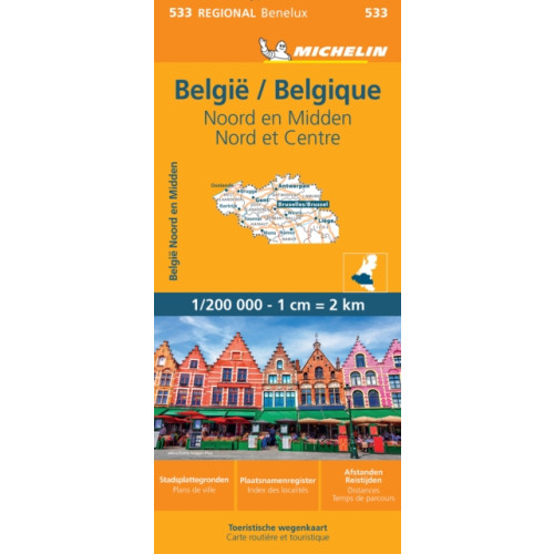 Michelin Editions Des Voyages Belgium North & Central - Michelin Regional Map 533