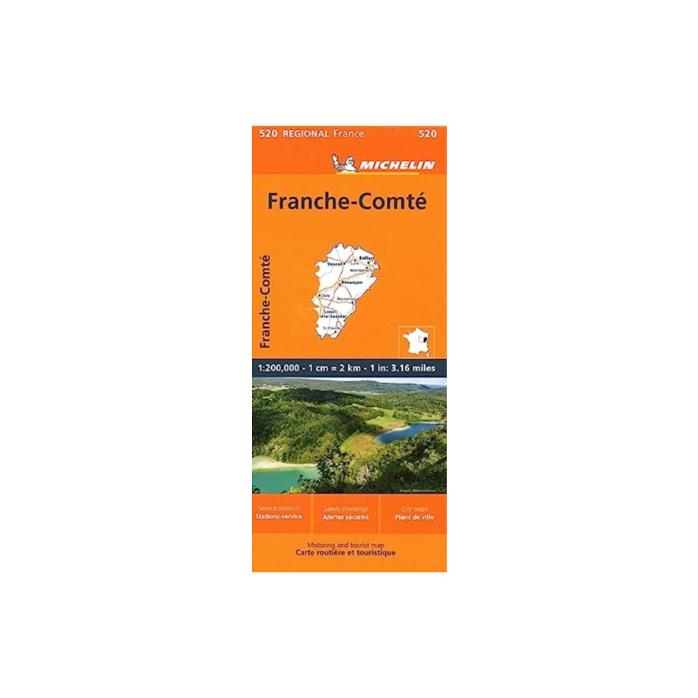 Produktbild för Franche-Comte - Michelin Regional Map 520