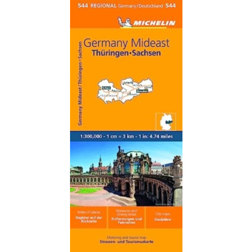 Michelin Editions Des Voyages Germany Mideast - Michelin Regional Map 544