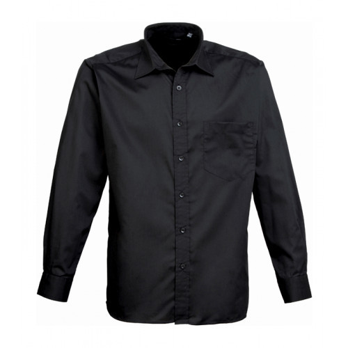 Premier Long Sleeve Poplin Shirt Black