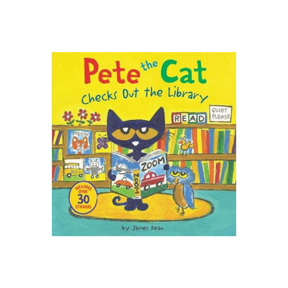 Produktbild för Pete the Cat Checks Out the Library (häftad, eng)