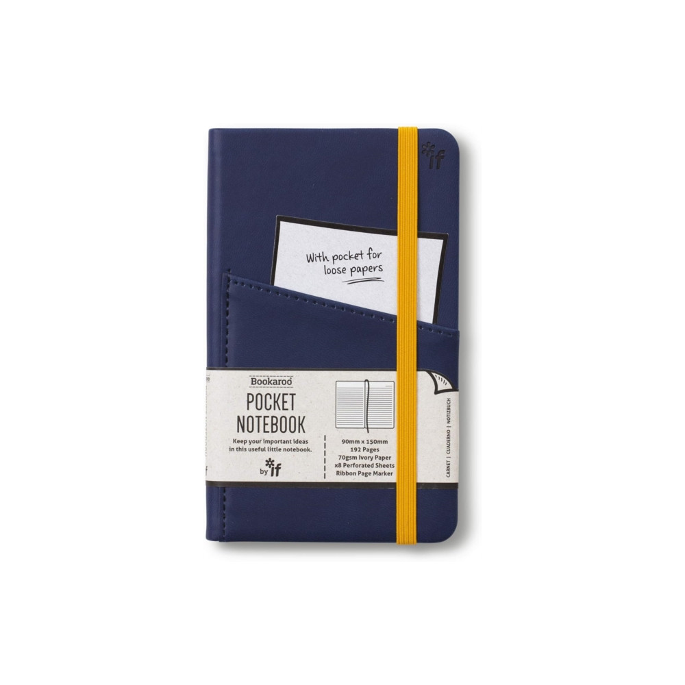 Produktbild för Bookaroo Pocket Notebook (A6) Journal - Navy