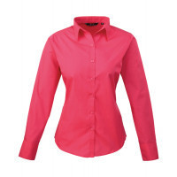 Premier Women´s Poplin Long Sleeve Blouse Hot Pink