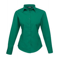 Premier Women´s Poplin Long Sleeve Blouse Emerald
