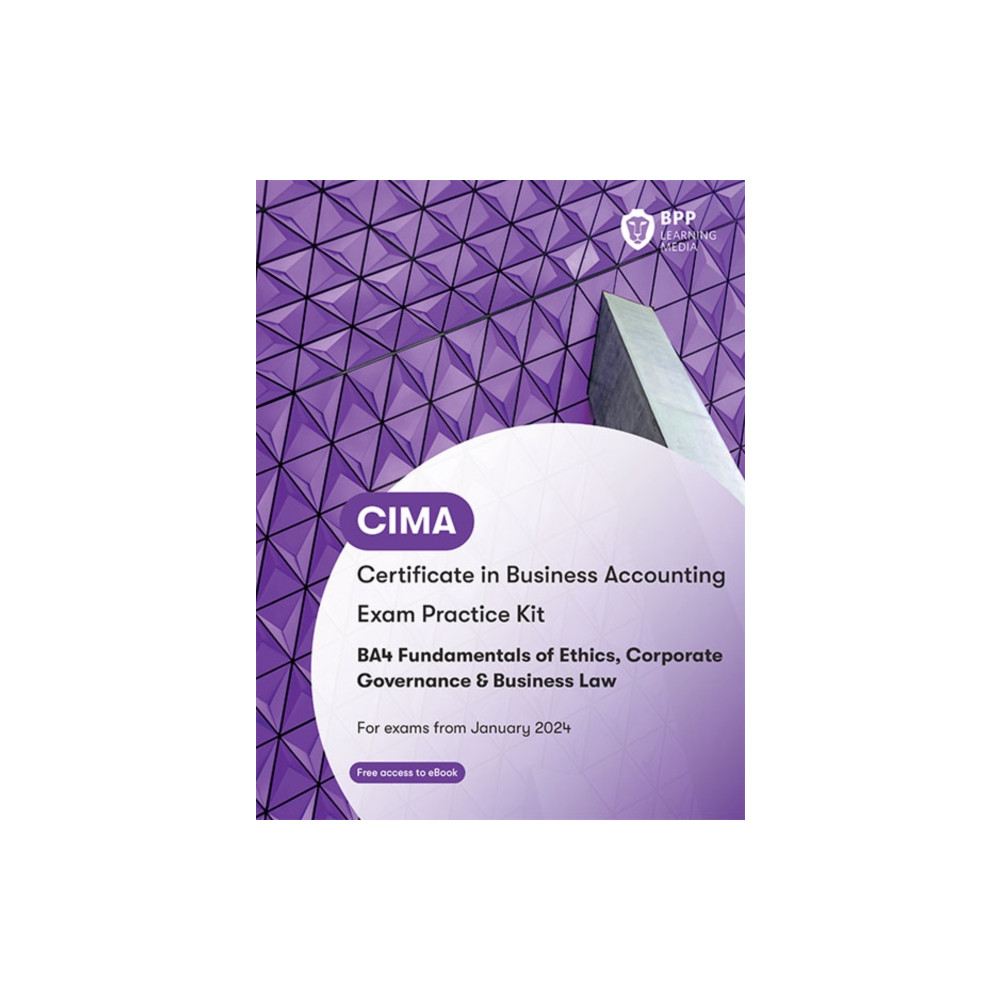 Produktbild för CIMA BA4 Fundamentals of Ethics, Corporate Governance and Business Law (häftad, eng)