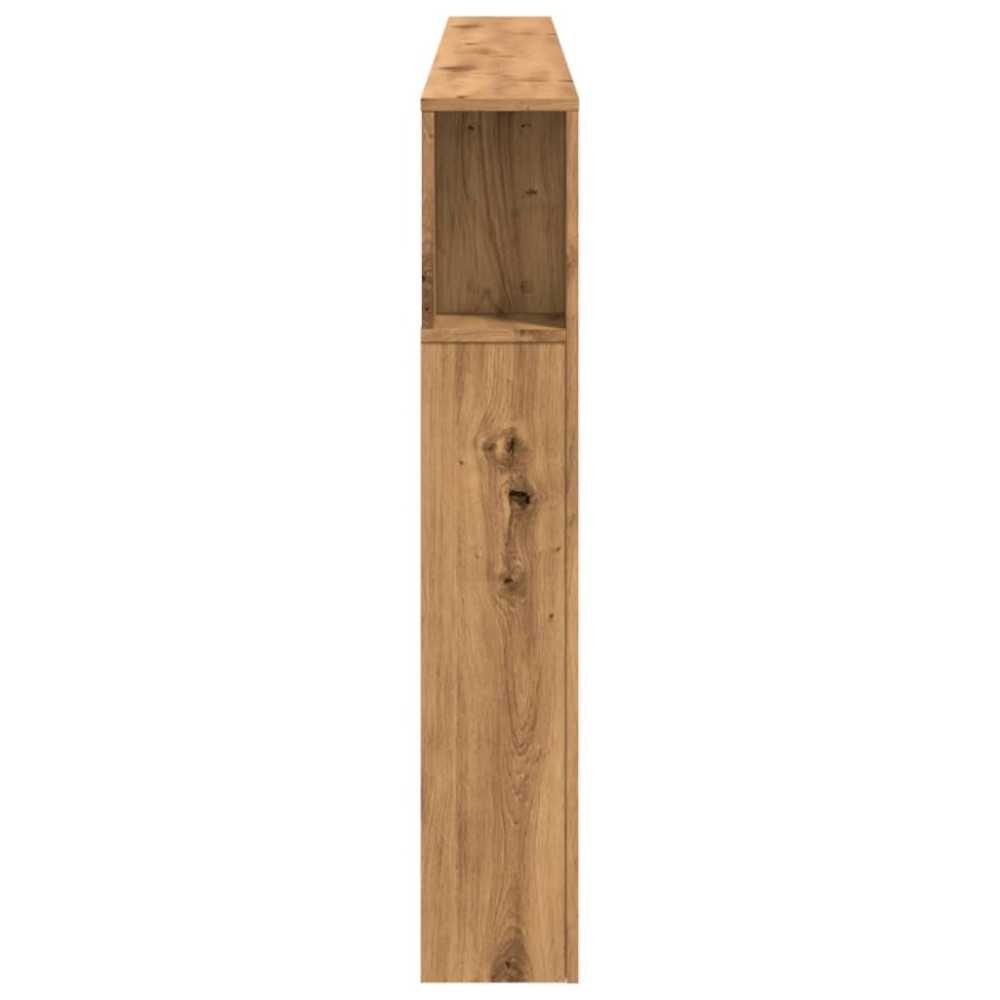 Produktbild för Sänggavel LED artisan ek 220x18,5x103,5 cm konstruerat trä