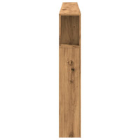 Produktbild för Sänggavel LED artisan ek 220x18,5x103,5 cm konstruerat trä