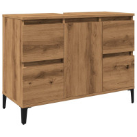 Produktbild för Tvättställsskåp artisan ek 80x33x60 cm konstruerat trä