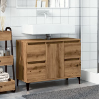 Produktbild för Tvättställsskåp artisan ek 80x33x60 cm konstruerat trä