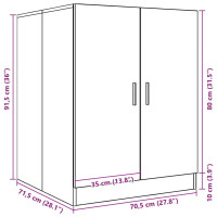 Produktbild för Tvättmaskinsskåp betonggrå 70,5x71,5x91,5 cm