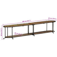 Produktbild för Tv-bänk 200x42x40 cm massivt återvunnet trä