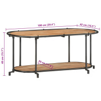 Produktbild för Tv-bänk 100x42x40 cm massivt akaciaträ