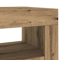 Produktbild för Skänk med LED-belysning artisan ek 80x35x75 cm konstruerat trä