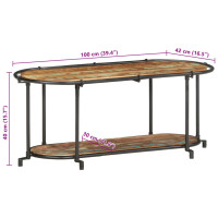 Produktbild för Tv-bänk 100x42x40 cm massivt återvunnet trä