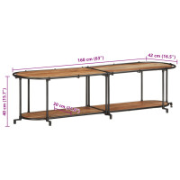 Produktbild för Tv-bänk 160x42x40 cm massiv akaciaträ