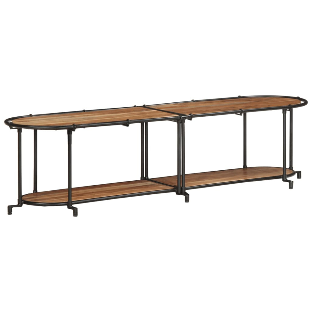 Produktbild för Tv-bänk 160x42x40 cm massiv akaciaträ