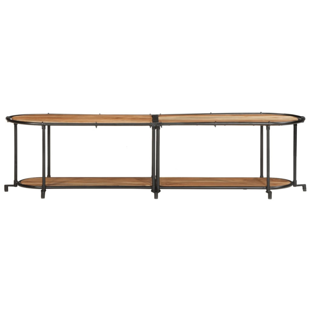 Produktbild för Tv-bänk 160x42x40 cm massiv akaciaträ