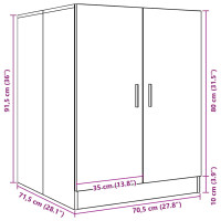 Produktbild för Tvättmaskinsskåp åldrat trä 70,5x71,5x91,5 cm