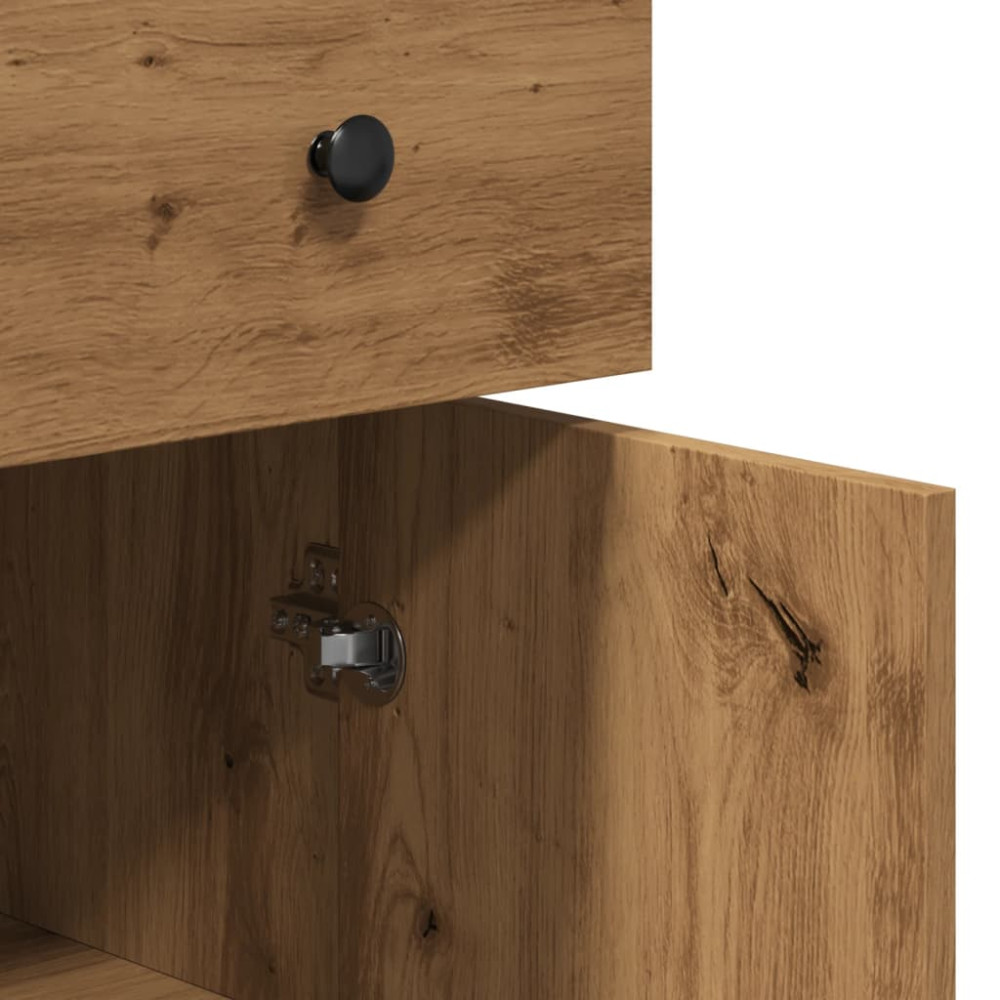 Produktbild för Skänk artisan ek 70x30x80 cm konstruerat trä