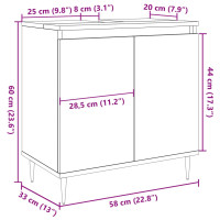 Produktbild för Badrumsskåp betonggrå 58x33x60 cm konstruerat trä