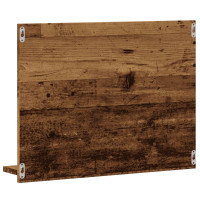 Produktbild för Spegelskåp för badrum åldrat trä 60x10,5x45 cm