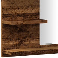 Produktbild för Spegelskåp för badrum åldrat trä 60x10,5x45 cm