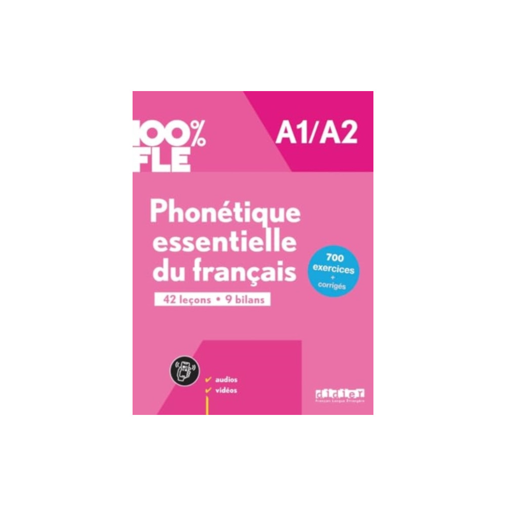 Produktbild för 100% FLE - Phonetique essentielle du francais A1/A2 (häftad, eng)