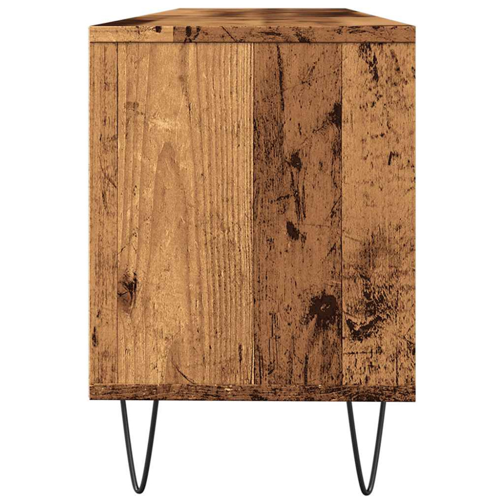 Produktbild för Tv-bänk åldrat trä 150x30x44,5 cm konstruerat trä