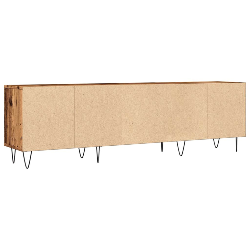 Produktbild för Tv-bänk åldrat trä 150x30x44,5 cm konstruerat trä