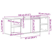 Produktbild för Tv-bänk artisan ek 130x35x50 cm konstruerat trä