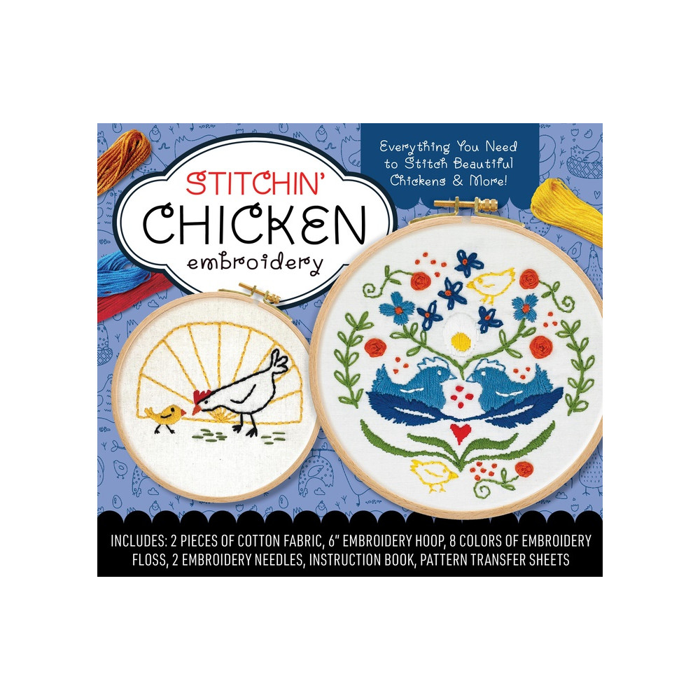 Produktbild för Stitchin Chicken Embroidery Kit