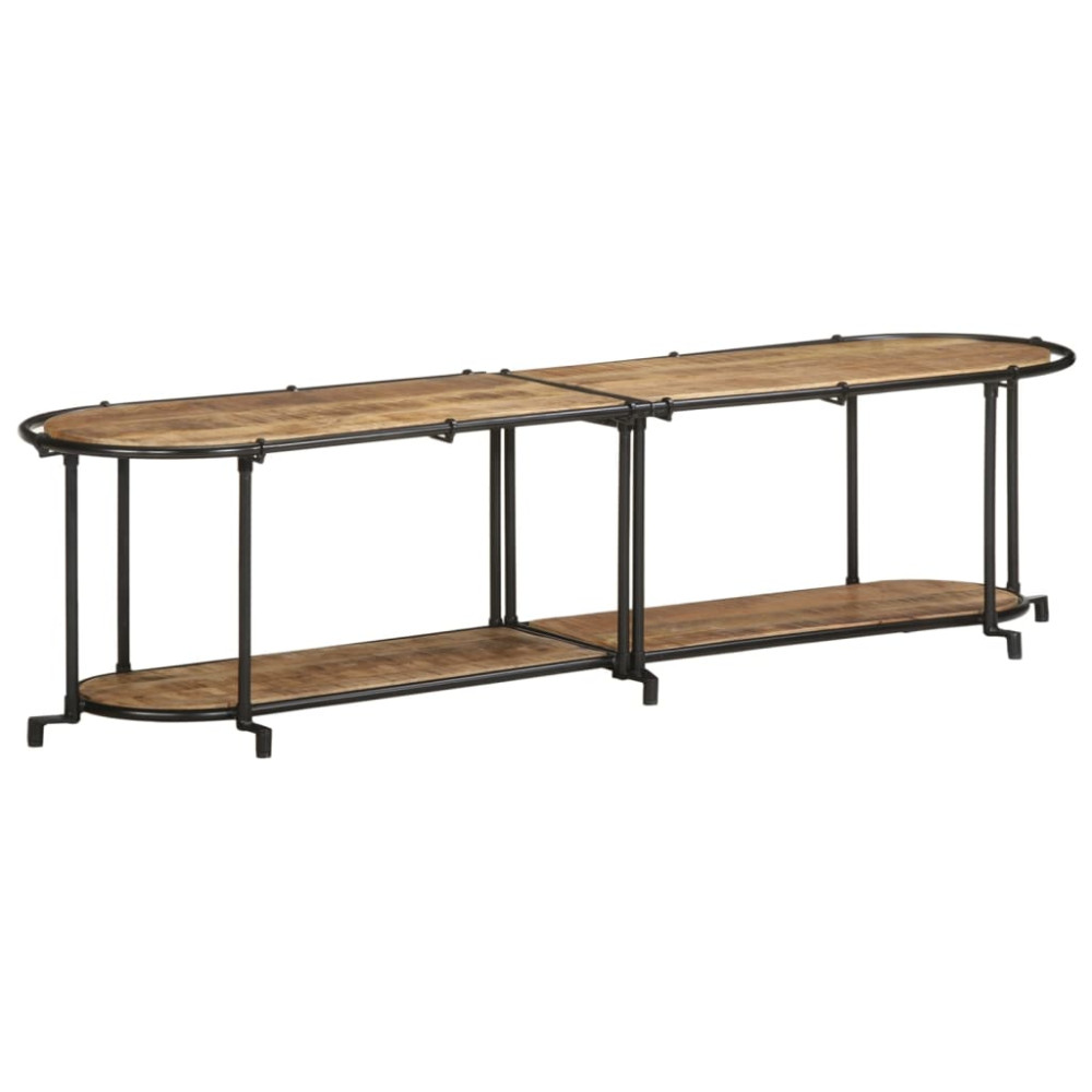 Produktbild för Tv-bänk 160x42x40 cm massivt grovt mangoträ
