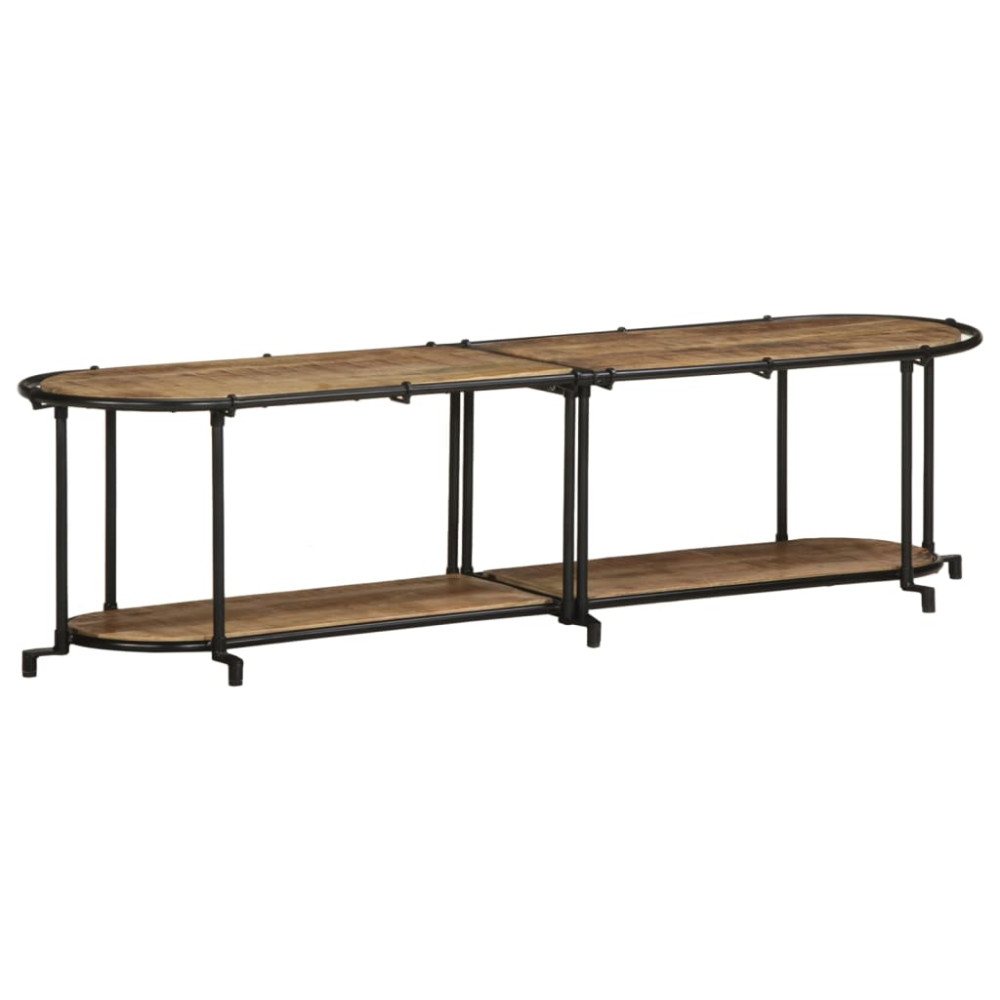 Produktbild för Tv-bänk 160x42x40 cm massivt grovt mangoträ
