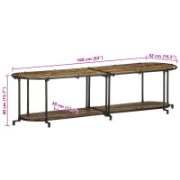 Produktbild för Tv-bänk 160x42x40 cm massivt återvunnet trä