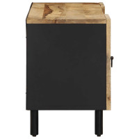 Produktbild för Tv-bänk svart 105x33,5x46 cm massivt grovt mangoträ