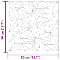 Produktbild för Väggpaneler 48 st beton 50x50 cm XPS 12 m² ametist