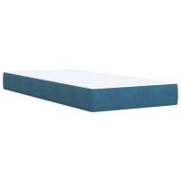 Produktbild för Ramsäng med madrass blå 80x200 cm sammet