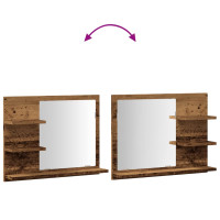 Produktbild för Spegelskåp för badrum artisan ek 60x10,5x45 cm