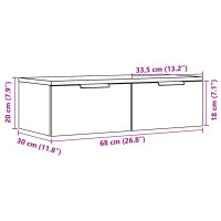 Produktbild för Väggskåp artisan ek 68x30x20 cm konstruerat trä