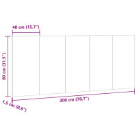 Produktbild för Sänggavel artisan ek 200x1,5x80 cm konstruerat trä
